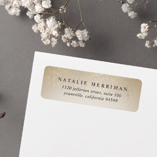 Golden Rain String Lights Return Address Label