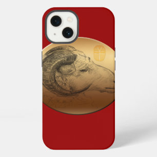 Golden Ram Chinese Astrology Sign iPhone Case