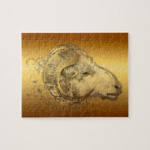 Golden Ram Year Chinese Zodiac Aries Puzzle