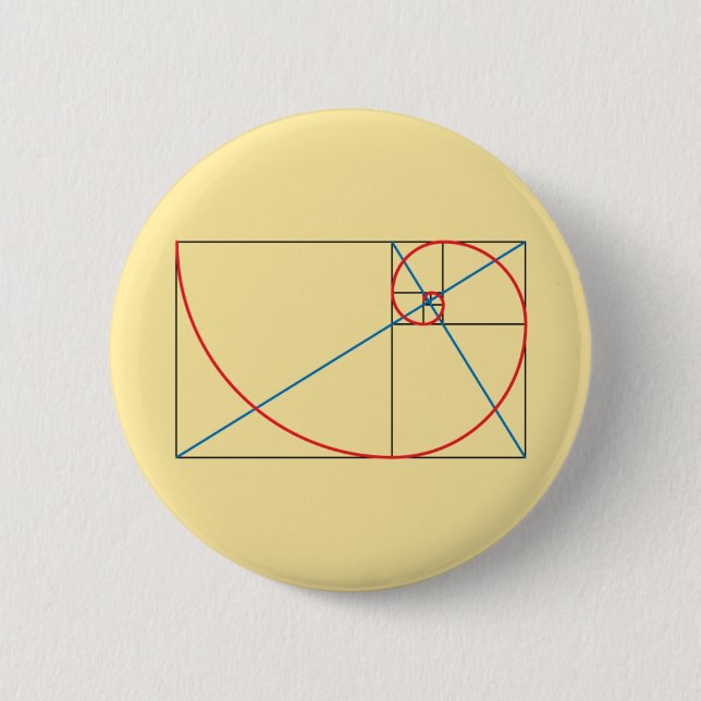 Golden Ratio 6 Cm Round Badge (Front)