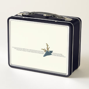 Golden ratio aesthetic coastal art back to school metal lunch box