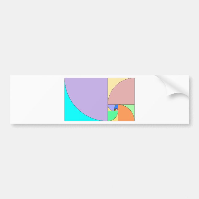 Golden Ratio Bumper Sticker (Front)