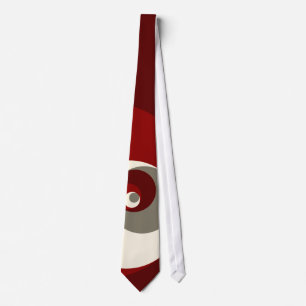 Golden Ratio Circles (Red) Tie