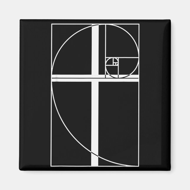 Golden Ratio Cross Christian Fibonacci Sequence Ma Magnet (Front)