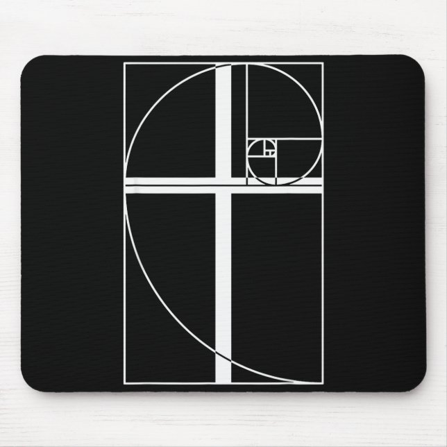 Golden Ratio Cross Christian Fibonacci Sequence Ma Mouse Pad (Front)