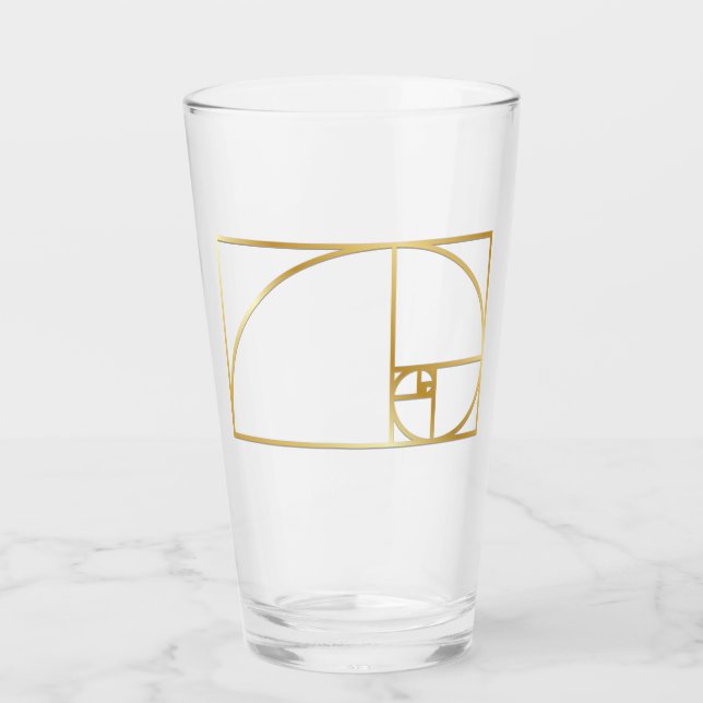 Golden Ratio - Drinking Glass (Front)