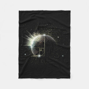 Golden Ratio Fibonacci Math Teacher Spiral Space P Fleece Blanket