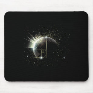 Golden Ratio Fibonacci Math Teacher Spiral Space P Mouse Pad