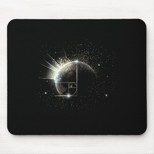 Golden Ratio Fibonacci Math Teacher Spiral Space P Mouse Pad (Front)