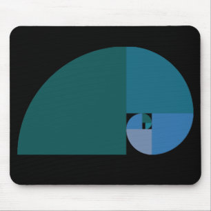 Golden Ratio, Fibonacci Spiral Mouse Pad