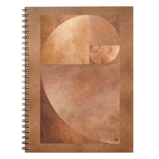 Golden Ratio, Fibonacci Spiral Notebook (Front)