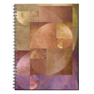 Golden Ratio, Fibonacci Spiral Notebook