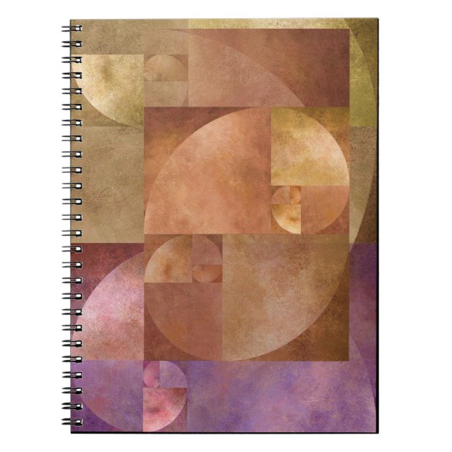 Golden Ratio, Fibonacci Spiral Notebook (Front)