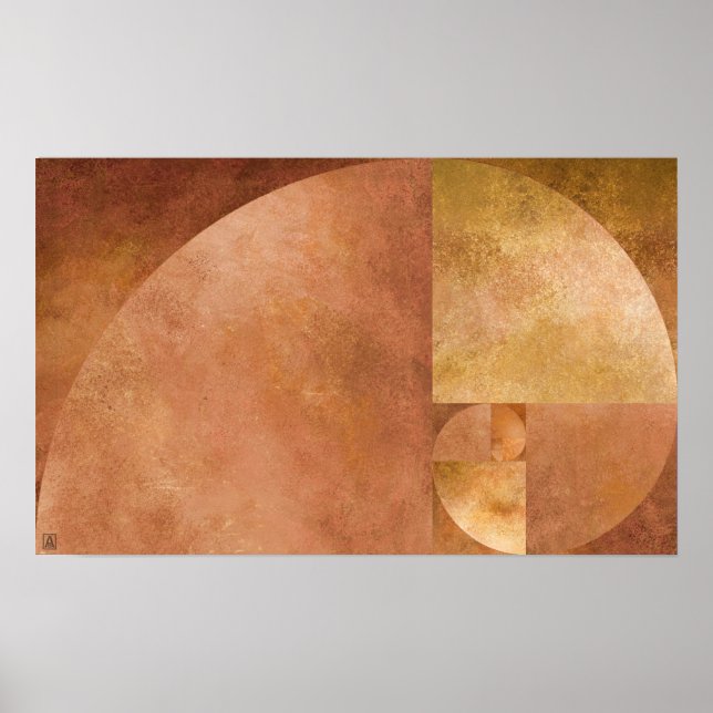 Golden Ratio, Fibonacci Spiral Poster (Front)