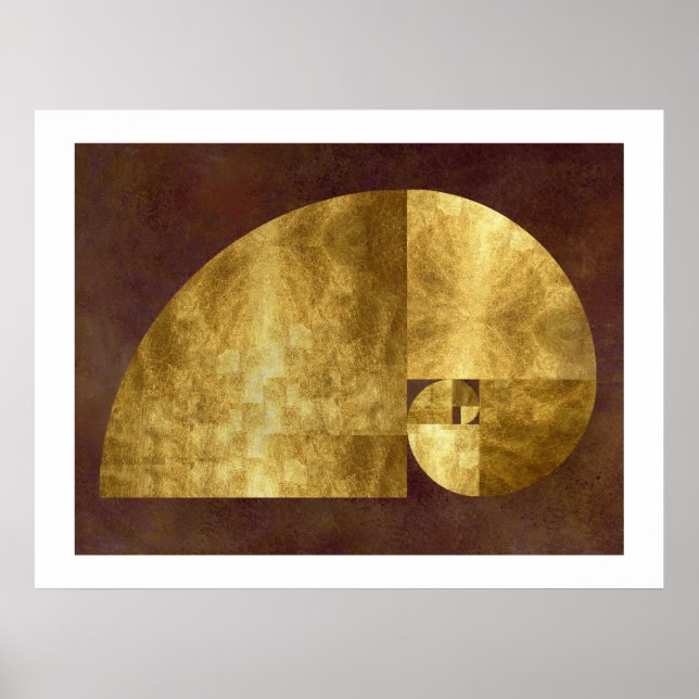 Golden Ratio, Fibonacci Spiral Poster (Front)