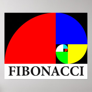 Golden Ratio, Fibonacci Spiral Poster