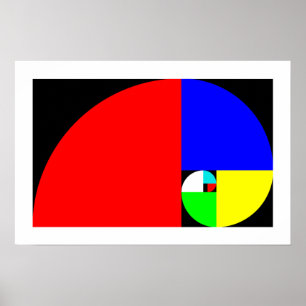 Golden Ratio, Fibonacci Spiral Poster