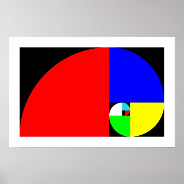 Golden Ratio, Fibonacci Spiral Poster (Front)