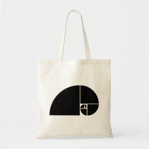 Golden Ratio, Fibonacci Spiral Tote Bag