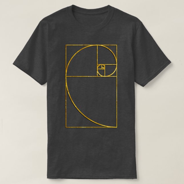 Golden Ratio Sacred Fibonacci Spiral 1 T-Shirt (Design Front)