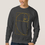 Golden Ratio Sacred Fibonacci Spiral Sweatshirt<br><div class="desc">How many times a day do you spot the Fibonacci spiral?  Give the gift of the golden ratio with this geometric gift or shirt.</div>