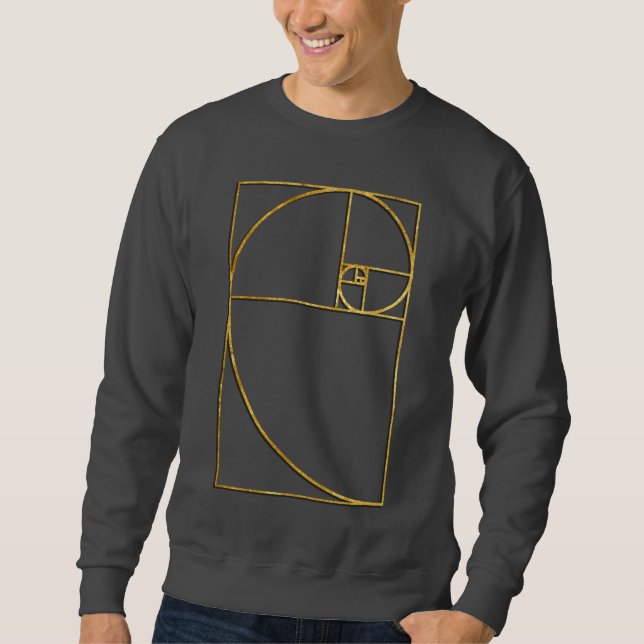Golden Ratio Sacred Fibonacci Spiral Sweatshirt (Front)
