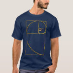 Golden Ratio Sacred Fibonacci Spiral T-Shirt<br><div class="desc">How many times a day do you spot the Fibonacci spiral?  Give the gift of the golden ratio with this geometric gift or shirt.</div>