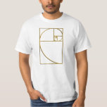 Golden Ratio Sacred Fibonacci Spiral T-Shirt<br><div class="desc">How many times a day do you spot the Fibonacci spiral?  Give the gift of the golden ratio with this geometric gift or shirt.</div>