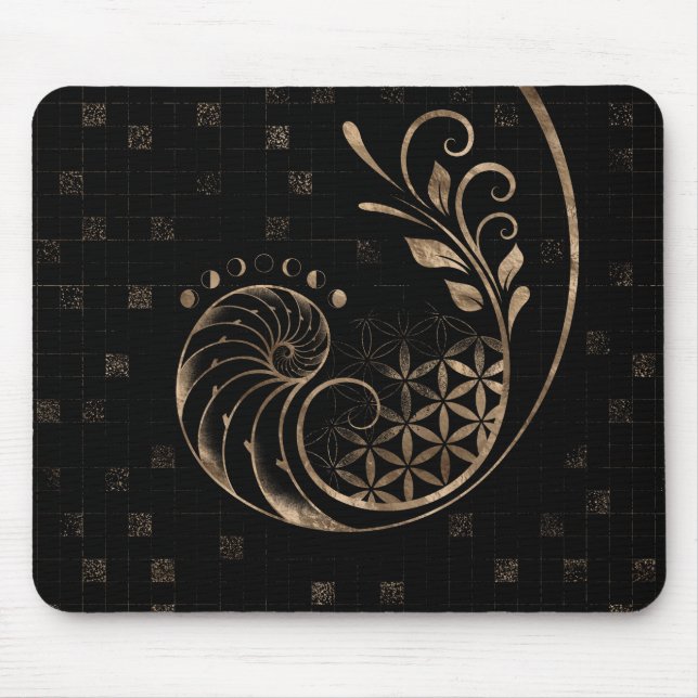Golden Ratio - Sacred Geometry Ornament Mouse Pad (Front)