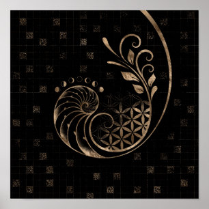 Golden Ratio - Sacred Geometry Ornament Poster