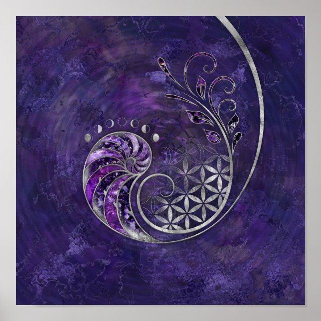 Golden Ratio - Sacred Geometry Ornament Poster (Front)