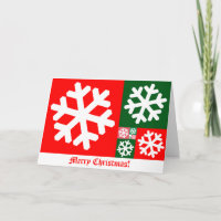 Golden Ratio Snowflake Christmas Card