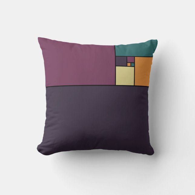 Golden Ratio Squares Cushion (Front)
