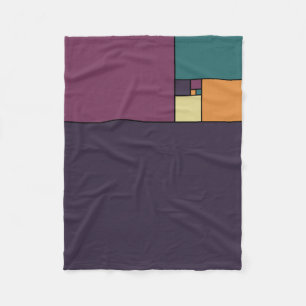 Golden Ratio Squares Fleece Blanket