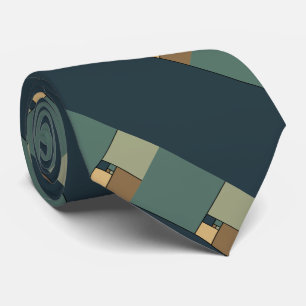 Golden Ratio Squares (Neutrals) Tie