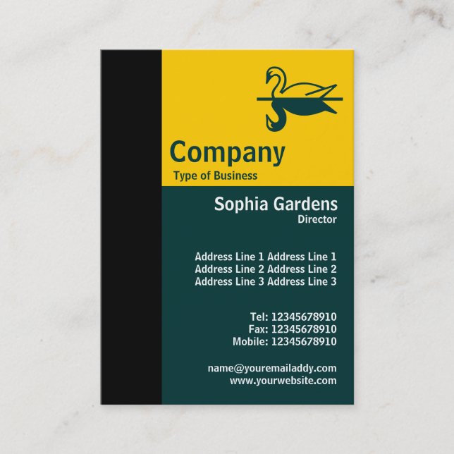 Golden Ratio Vertical 01 Business Card (Front)