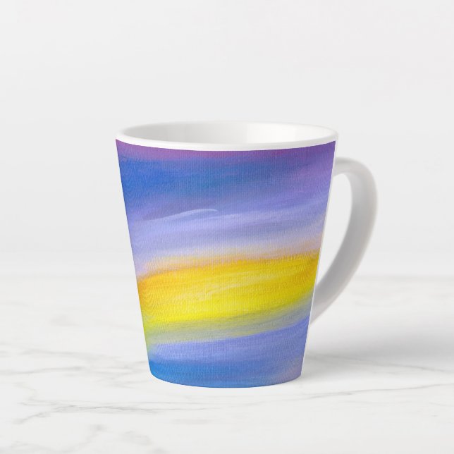 Golden Ray Abstract Latte Mug (Right Angle)
