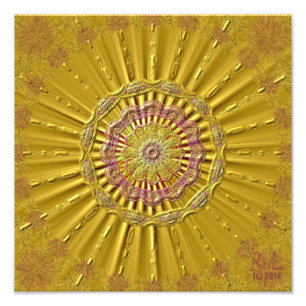 "Golden rays" as photoprinting approximately 30 cm Photo Print