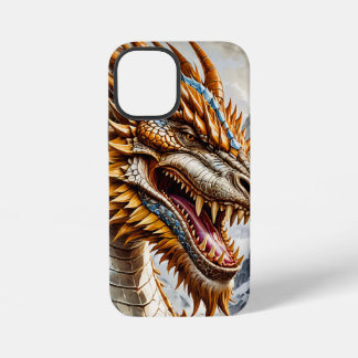Golden Realistic Dragon Poster iPhone 12 Mini Case