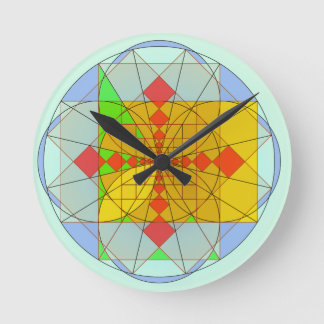 Golden rectangle shapes round clock