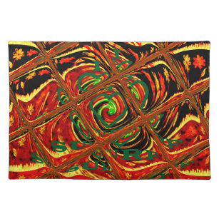 Golden red African Traditional Colour.png Placemat