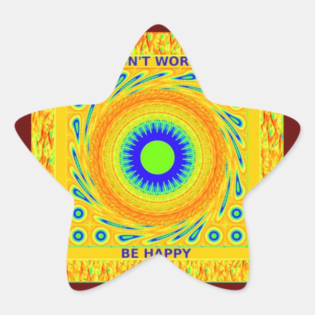 Golden Red African Traditional Colour Vector Desig Star Sticker (Front)