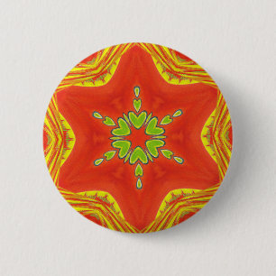 Golden red African Traditional colours 6 Cm Round Badge