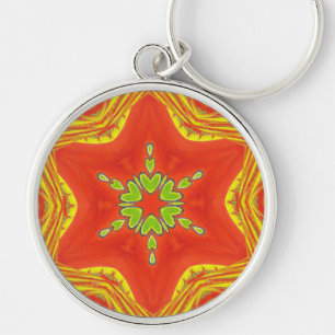 Golden red African Traditional colours Key Ring