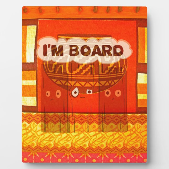 Golden Red African Traditional Colours Print Plaque (Front)