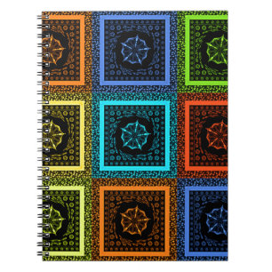 Golden Red blue Green  colours Notebook