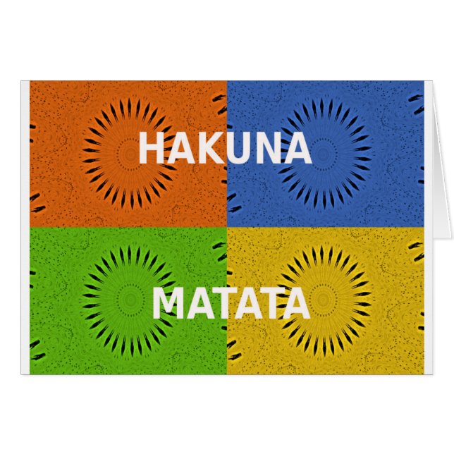 Golden Red Blue Green Hakuna Matata (Front Horizontal)