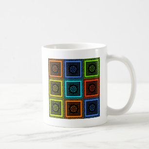 Golden Red blue Green Maasai Traditional colours Coffee Mug