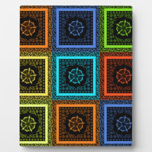 Golden Red blue Green Masai Traditional colours Plaque