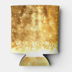 Golden Red Glitter: Luxury Background Can Cooler